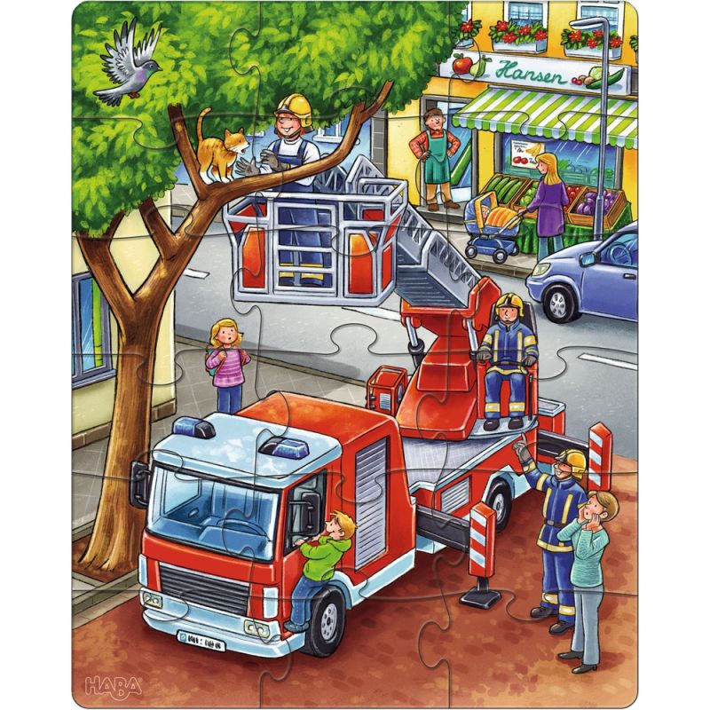 boeket ambitie Intentie Haba - Fascinerende set van 3 puzzels - Politie, brandweer & hulpverlening  - De Kleine Zebra
