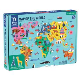Puzzel - Wereldkaart - 78 st