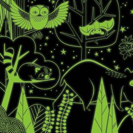 Glow in dark puzzel - In het bos