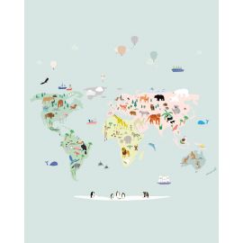 Panorama behang - World map