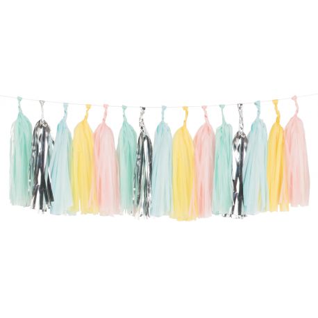 Slinger met kwasten - pastel Slinger met kwasten - pastel