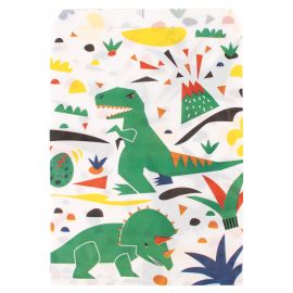 10 papieren feestzakjes - dinosaurus