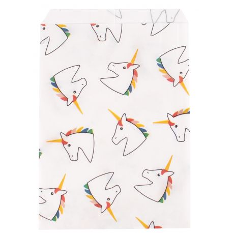 10 papieren feestzakjes - unicorn 10 papieren feestzakjes - unicorn