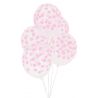 5 plezante feestballonnen confetti - pink