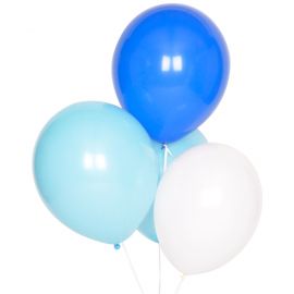 10 mix ballonnen - blauw