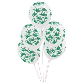 5 ballonnen - green leaves