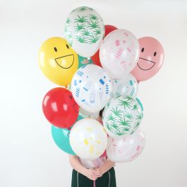 5 ballonnen - happy faces