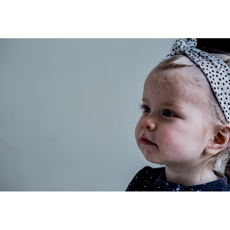 bank jeugd ervaring Mies & Co - Speelse Baby Haarband - Cozy Dots Offwhite - De Kleine Zebra