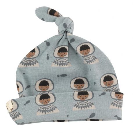 Babymutsje - Inuit blue surf Babymutsje - Inuit blue surf