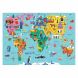 Geografische puzzel - Wereldkaart - 78 stukjes