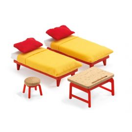 Toffe Petit Home poppenhuis meubelset - kinderslaapkamer