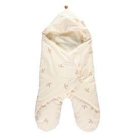 Cosy Kiss me baby wrapper - Nude Haiku Birds & Natural