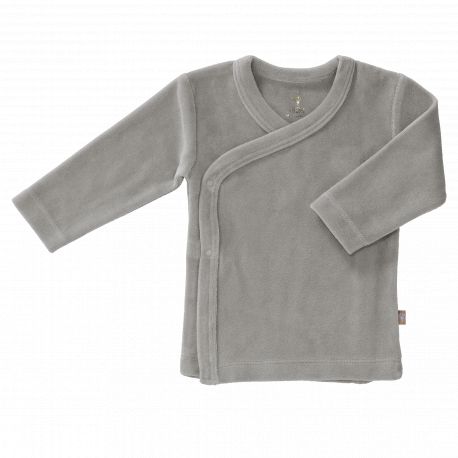 Wikkelvestje velours Paloma grey Wikkelvestje velours Paloma grey