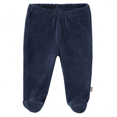 Broekje velours met voetjes Indigo Broekje velours met voetjes Indigo