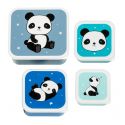 Set van 4 lunch & snack boxen - Panda