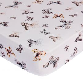 Ledikant hoeslaken bed Fika butterfly - offwhite - 60x120cm