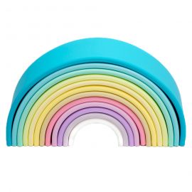Mooie siliconen speelset 12 Rainbow - pastel