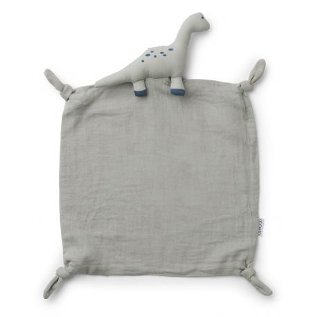 Agnete knuffeldoekje - Dino dove blue Agnete knuffeldoekje - Dino dove blue