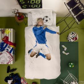 Debed met kussensloop - Soccer Champ Blue - 140 x 200/220 cm