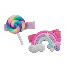 Hairclips - Lollypop & Rainbow