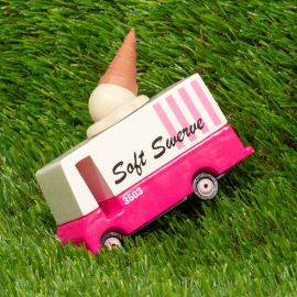 Houten speelgoedauto - Candyvan - Ice Cream Van