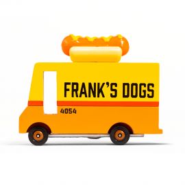 Houten speelgoedauto - Candyvan - Hot Dog Van