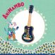 Zwarte gitaar met 6 metalen snaren - Animambo 