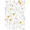 Romantische muurstickers A3 - Buttercups and chamomile