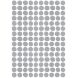 Stickerblad A3 - Dots - Silver