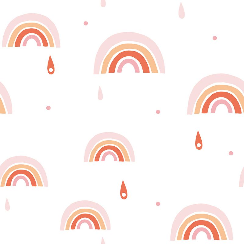 Email schrijven voordelig droom Lilipinso - Behangpapier - Regenbogen - roze & oranje - De Kleine Zebra
