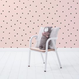 Behangpapier - Minima - Playful dots - Pearl