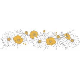 Muursticker - Flowers braid - Chamomile
