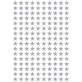 Stickerblad A3 - Kleine sterren - Zilver
