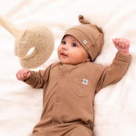 Babymutsje UV50+ - Coconut brown
