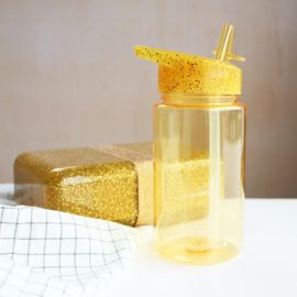 Drinkfles Glitter - goud