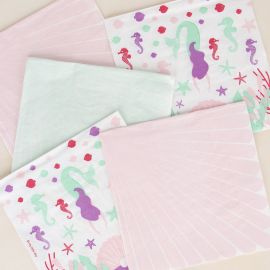 Set van 20 servetten - Pink pastel mix