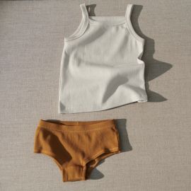 Set van 2 Naomi onderhemdjes - Golden caramel & sandy mix