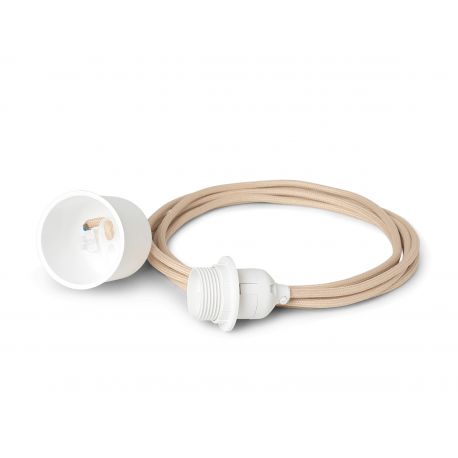 Pendelset 2m - Gestoffeerde kabel - Sand Pendelset 2m - Gestoffeerde kabel - Sand