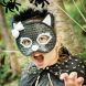Masker kat zwart-zilver