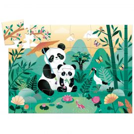 Silhouette puzzel - Leo the panda - 24 st.