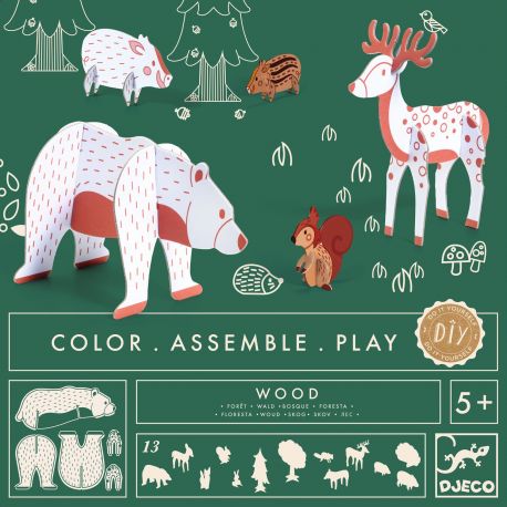 Color. Assemble. Play - Woud