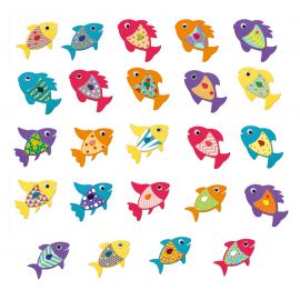 Stickeren voor kleintjes - I love fish