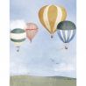 Panorama behang Hot Airballoons aquarelle - Large - 200x250cm