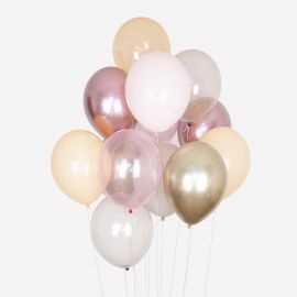 Set van 10 Ballonnen - mix all pinks