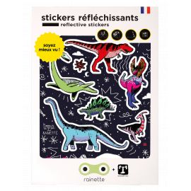 Reflecterende stickers - Zwarte Dino's