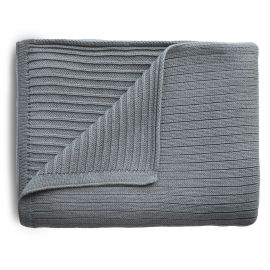 Dekentje - Ribbed Gray Melange