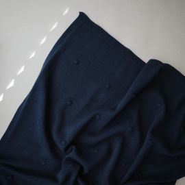 Dekentje - Textured Dots Dark Navy