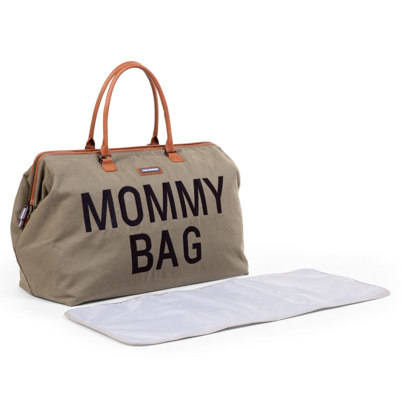 - Mommy bag - Canvas - Khaki - De Kleine