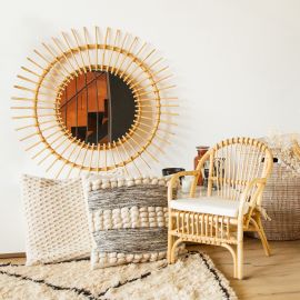 Spiegel in rotan Aura - 90 cm