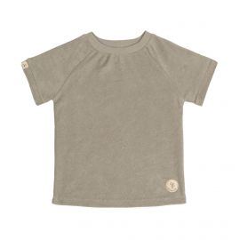 T-shirt in terry badstof - Olive